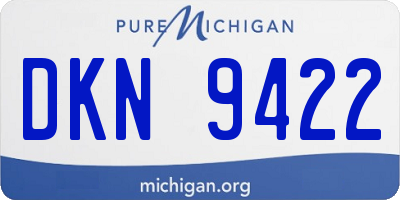 MI license plate DKN9422