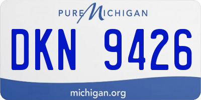 MI license plate DKN9426
