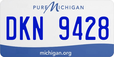 MI license plate DKN9428