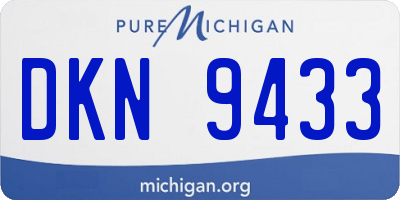 MI license plate DKN9433