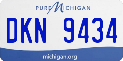 MI license plate DKN9434