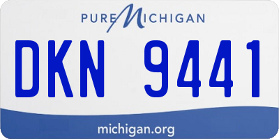 MI license plate DKN9441