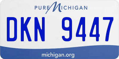MI license plate DKN9447