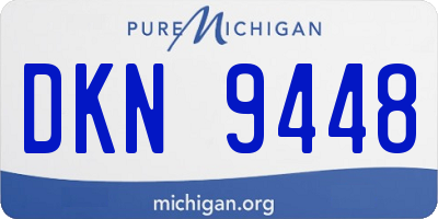 MI license plate DKN9448