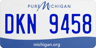MI license plate DKN9458
