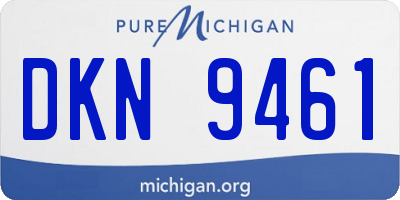 MI license plate DKN9461
