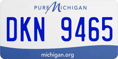 MI license plate DKN9465