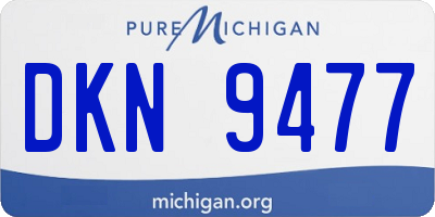 MI license plate DKN9477