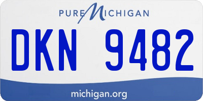 MI license plate DKN9482