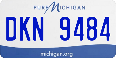 MI license plate DKN9484