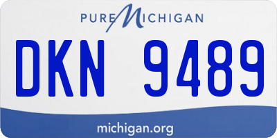 MI license plate DKN9489