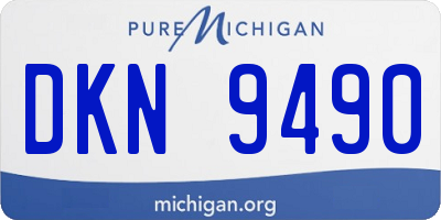 MI license plate DKN9490