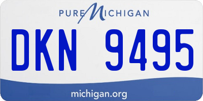 MI license plate DKN9495