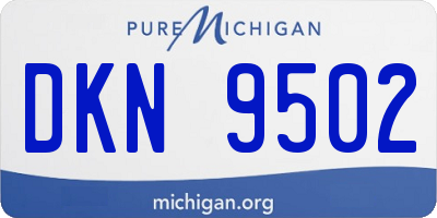 MI license plate DKN9502