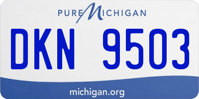 MI license plate DKN9503