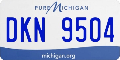 MI license plate DKN9504