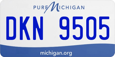MI license plate DKN9505