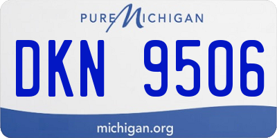 MI license plate DKN9506