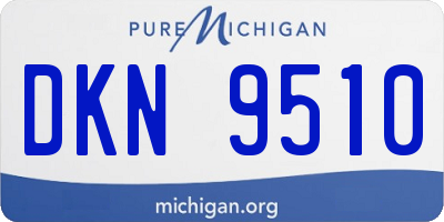MI license plate DKN9510