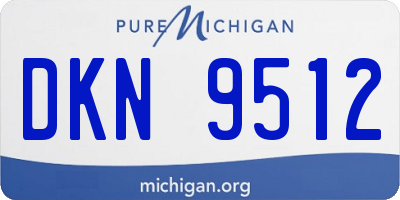 MI license plate DKN9512