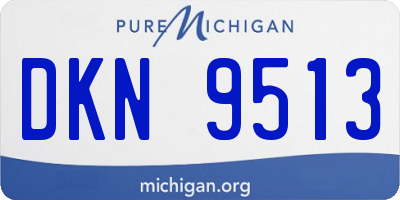 MI license plate DKN9513