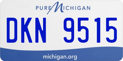 MI license plate DKN9515