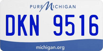 MI license plate DKN9516