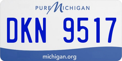 MI license plate DKN9517