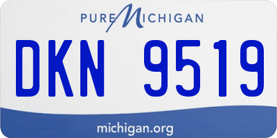 MI license plate DKN9519