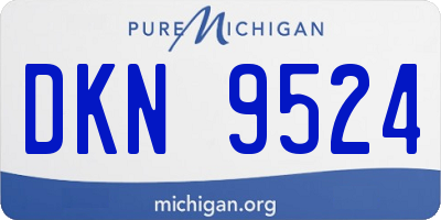 MI license plate DKN9524