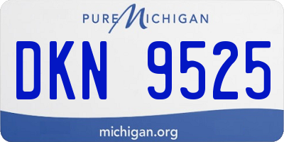 MI license plate DKN9525