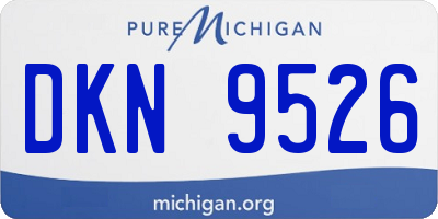 MI license plate DKN9526