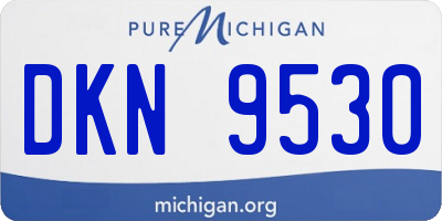 MI license plate DKN9530