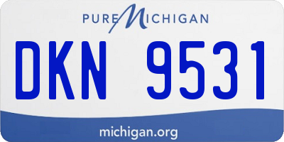 MI license plate DKN9531