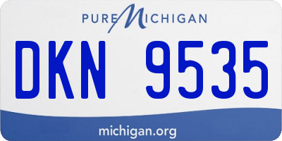MI license plate DKN9535