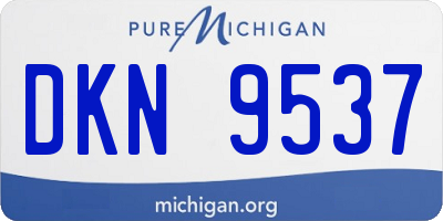 MI license plate DKN9537