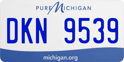 MI license plate DKN9539