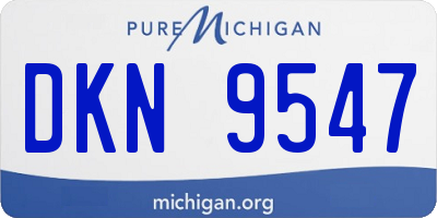 MI license plate DKN9547