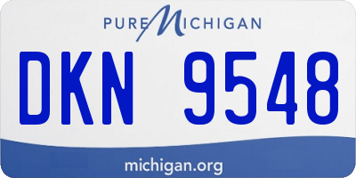 MI license plate DKN9548