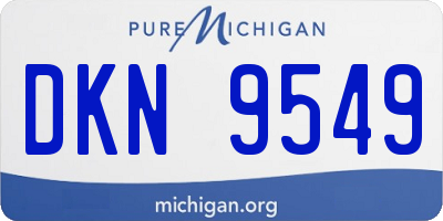 MI license plate DKN9549