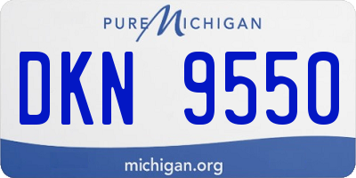 MI license plate DKN9550