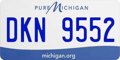 MI license plate DKN9552