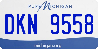 MI license plate DKN9558