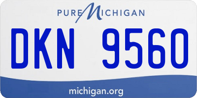 MI license plate DKN9560