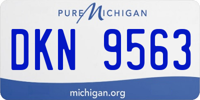 MI license plate DKN9563