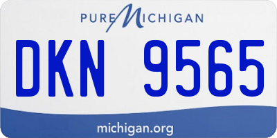 MI license plate DKN9565