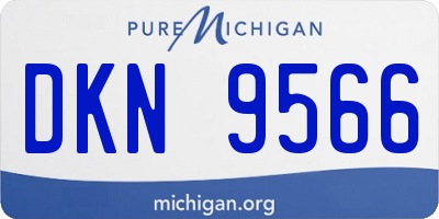 MI license plate DKN9566
