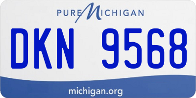 MI license plate DKN9568