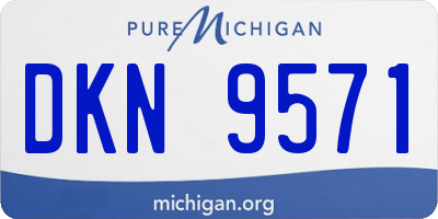 MI license plate DKN9571