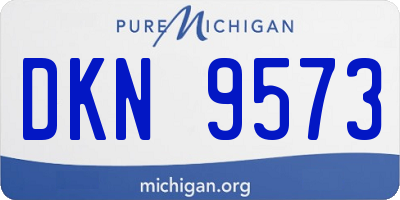 MI license plate DKN9573